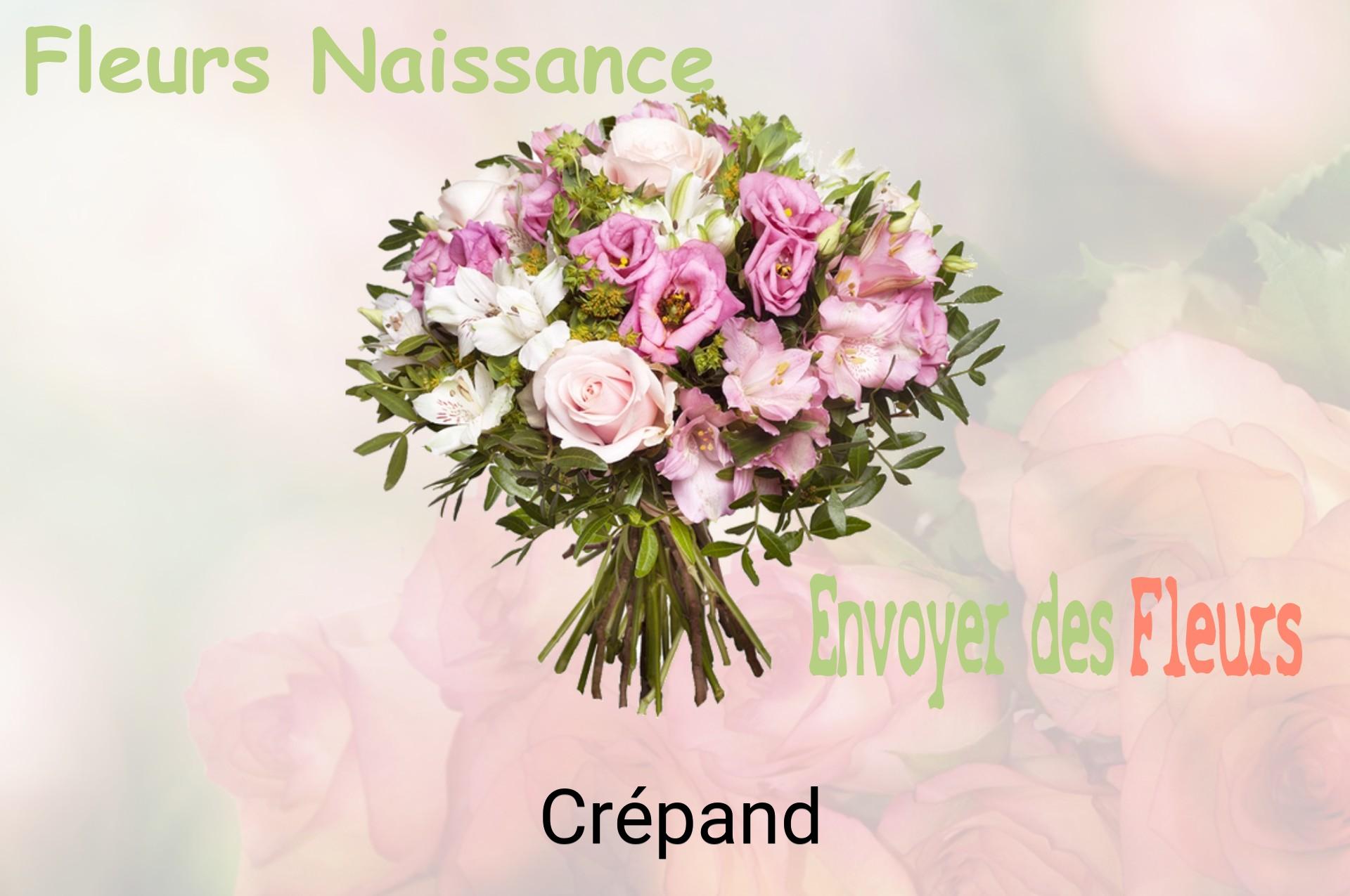 Bouquet de fleurs de naissance livré à Crépand